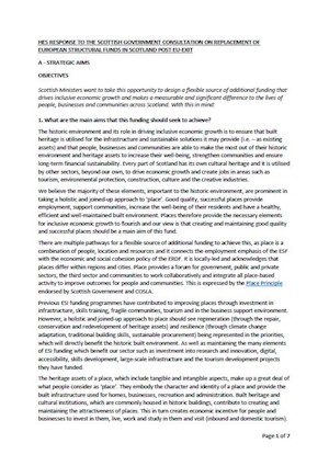 Cover of the Consultation on replacement of European Structural Funds in Scotland post EU