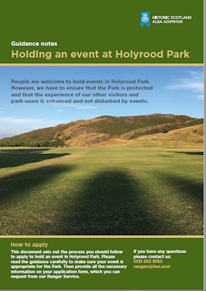 Holyrood Park Guidance Cover Page